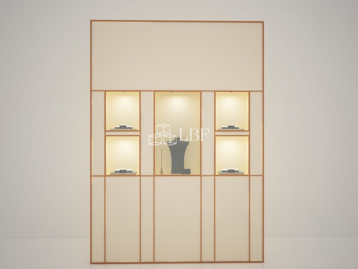 LBF Luxus Gold Schmuck Wandvitrine