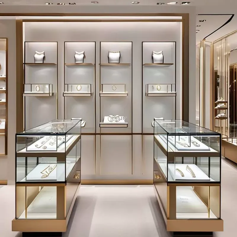 Glas Wandmontierte Schmuckvitrine